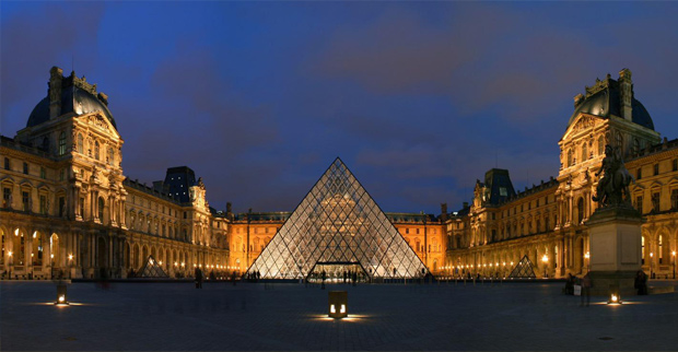 The Musée du Louvre (1793)--in English, the Louvre Museum or simply The Louvre—is one of the world's largest museums, and a historic monument. A central landmark of Paris, France, it is located on the Right Bank of the Seine in the 1st arrondissement (district). With more than 8 million visitors each year, the Louvre is the world's most visited museum.-wikipedia
